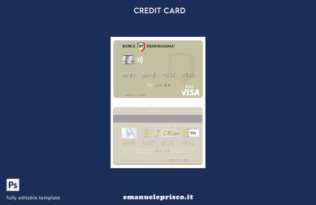 modello di carta di debito visto Moldova Banca Transilvania stile verificato